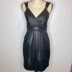 BCBG Maxazria formal dress black with floral detail size 8 worn only once​​